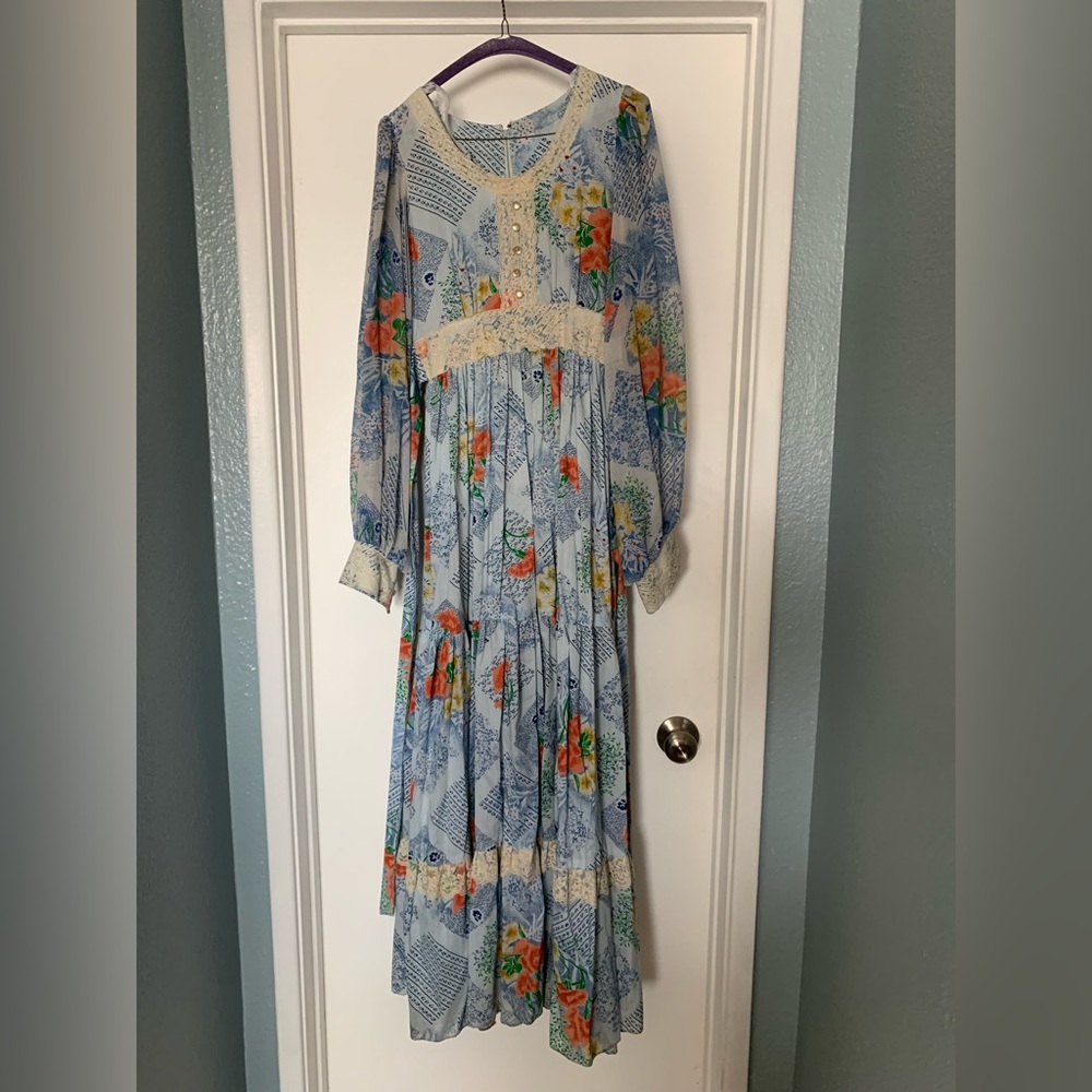 70s Boho Hippie Dress